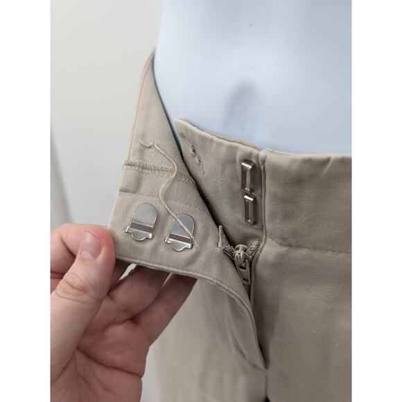 Chico's Women's Khaki Pants Size 0 Cotton Elastane Straight Leg Tan - Picture 4 of 11